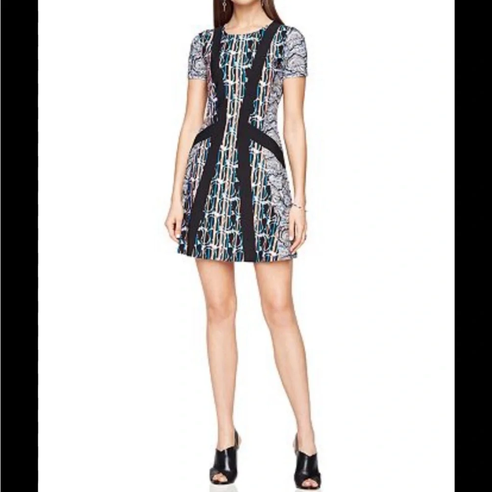 BCBGMaxAzria Ink Paisley Dress size XS (Extra Small) - Picture 7 of 8